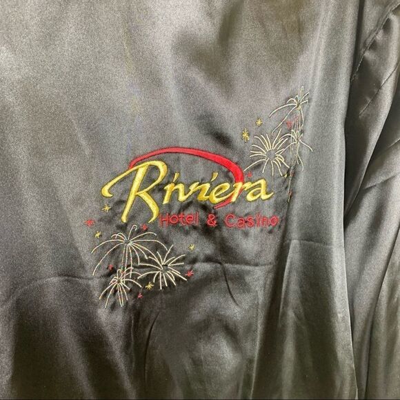 Vintage Rivera Casino Embroidered Satin Bomber XL - Picture 9 of 12